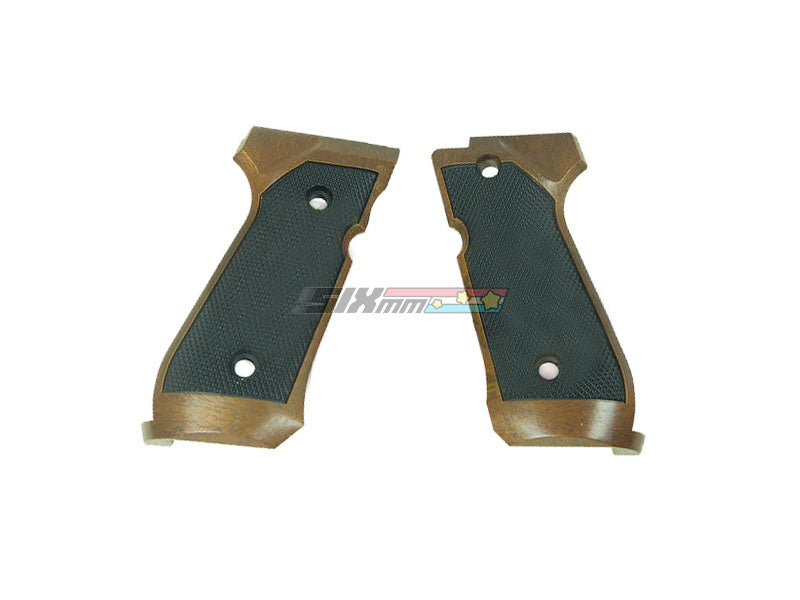 [WE-Tech] Pistol Grip Cover for M9 Serice GBB [Wood & Black Color]