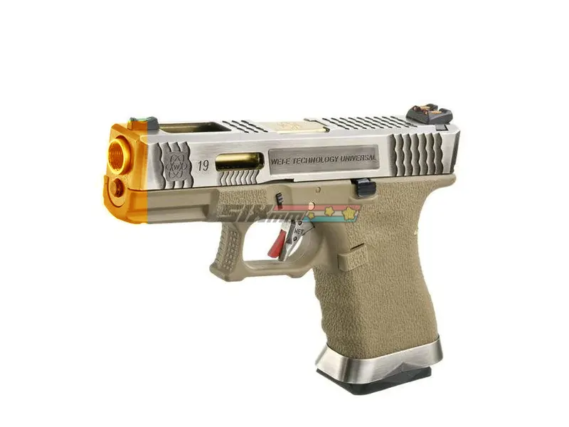 [WE-Tech] SA Style Model 19 T4 Airsoft GBB Pistol[SV Slide & GD Barrel]