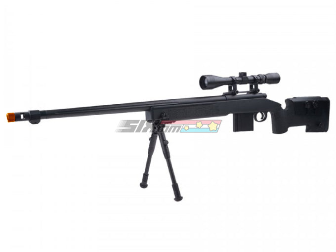 [WELL] M40A5 Bolt Action Sniper Rifle WScope & Bipod[BLK]