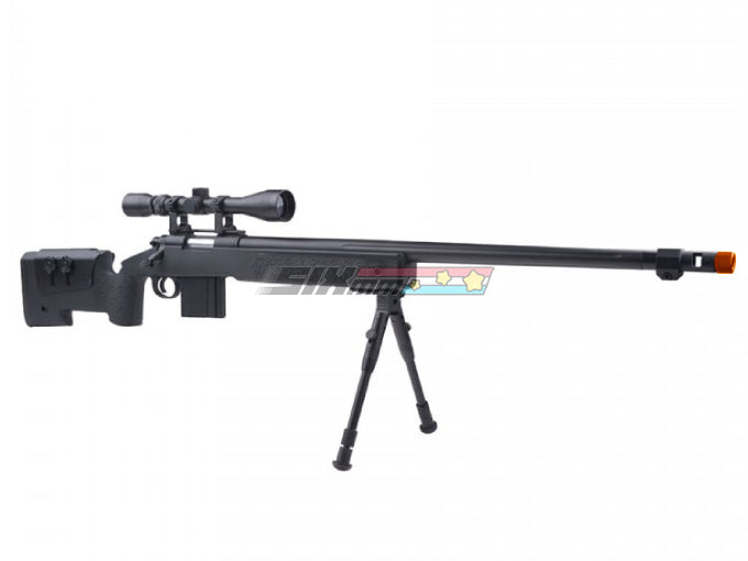 [WELL] M40A5 Bolt Action Sniper Rifle WScope & Bipod[BLK]