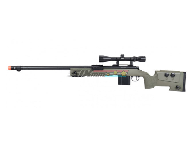[WELL] M40A5 Bolt Action Sniper Rifle WScope & Bipod[OD]