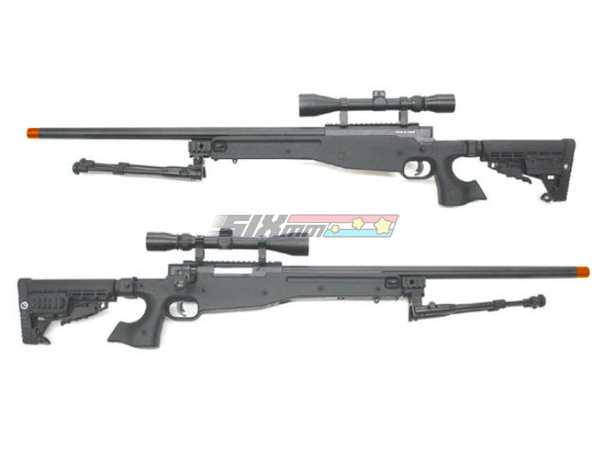 [WELL] MB14D Bolt Action Spring ASG Sniper Rifle [BLK]