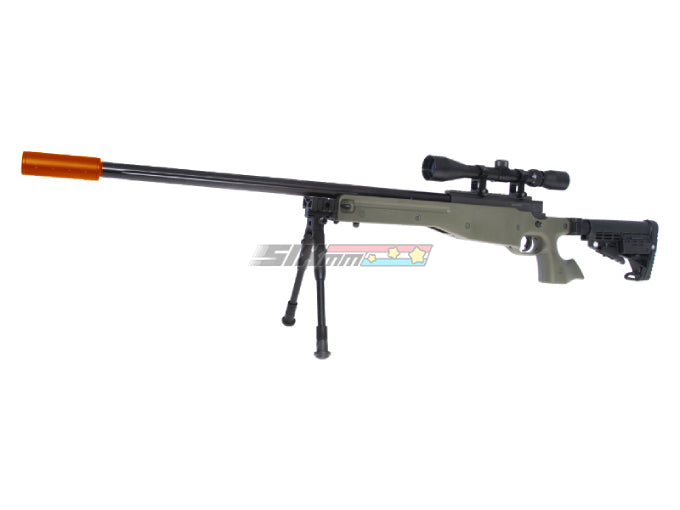[WELL] MB14D Bolt Action Spring ASG Sniper Rifle [BLK]