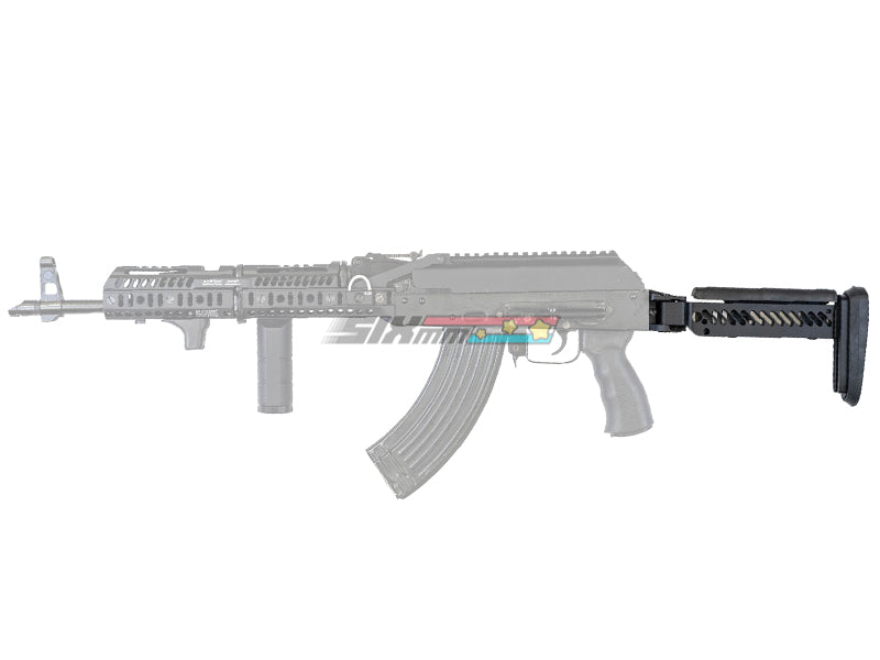 [5KU] ZEN Style PT-5 Side Folding Stock[For GHK AK Fixed Stock Series][GHK AKM GBB Series][BLK]