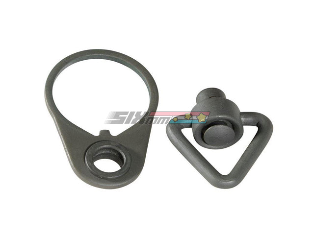 [ARES] 端板快速拆卸背帶支架，帶背帶轉環，用於 M4 槍托