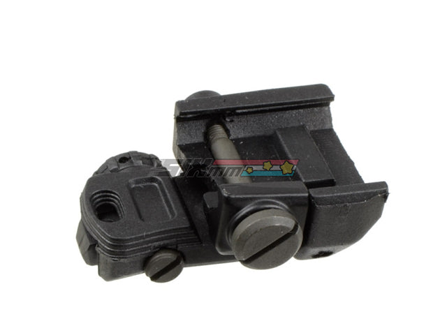 [ARES] Reinforced Nylon Fiber Flip-up Rear Sight for Milspec 1913 Picatinny Rail [AS-R-020] [BLK]