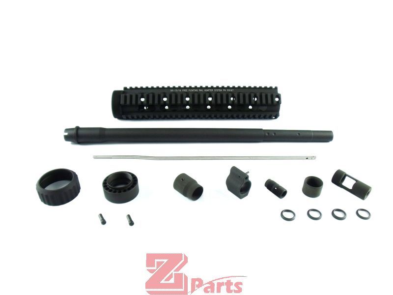 [Z-Parts] MK12 MOD1 Set w/ Aluminum Barrel For Marui M4 GBB  (BLK)